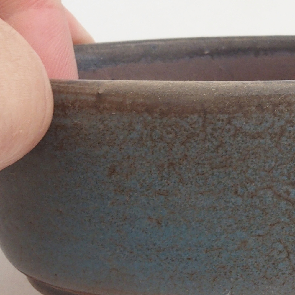 Ceramiczna miska do bonsai 9,5 x 8 x 3 cm, kolor niebieski