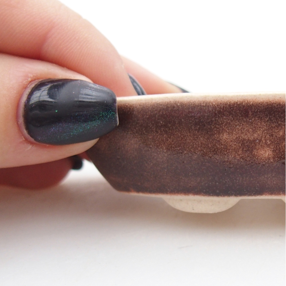 Mini miska do bonsai 7 x 3,5 x 2 cm, brązowa