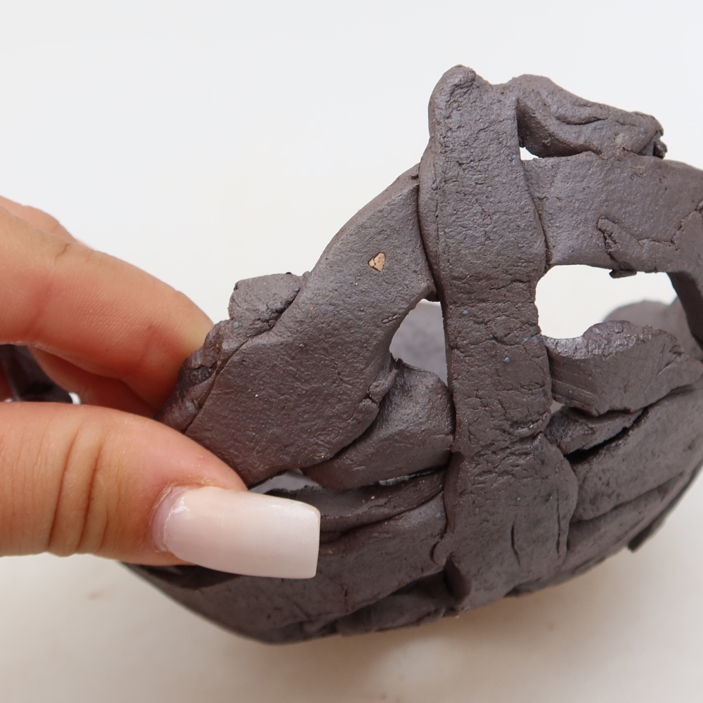 Ceramiczna skorupa  13,5 x 13,5 x 7 cm, kolor metaliczny