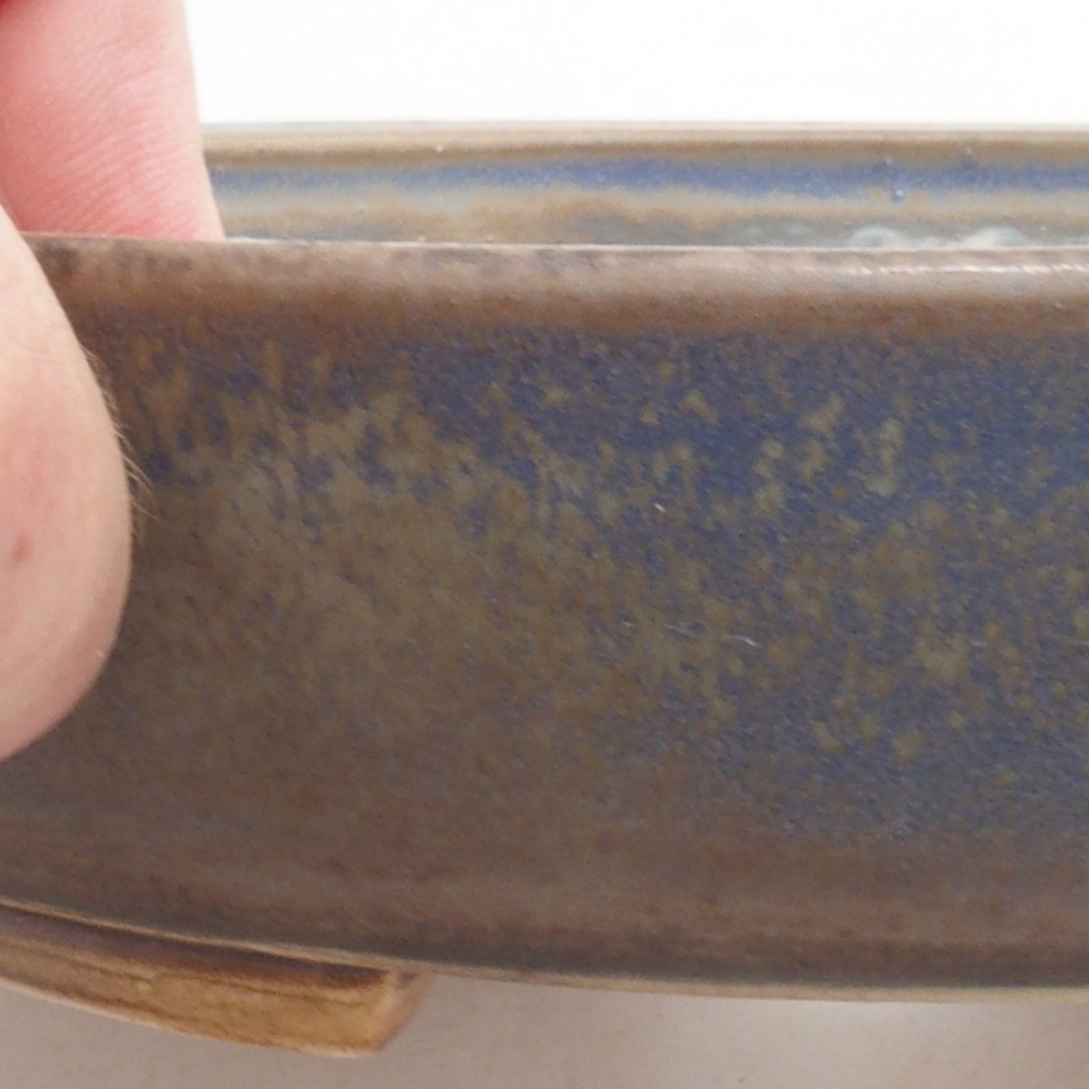 Ceramiczna miska do bonsai 18 x 16 x 4 cm, kolor niebieski