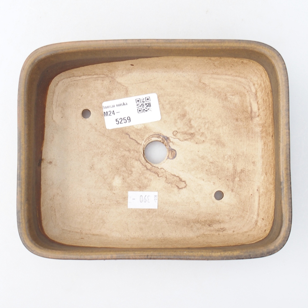Ceramiczna miska do bonsai 17,5 x 14 x 4,5 cm, kolor brązowy