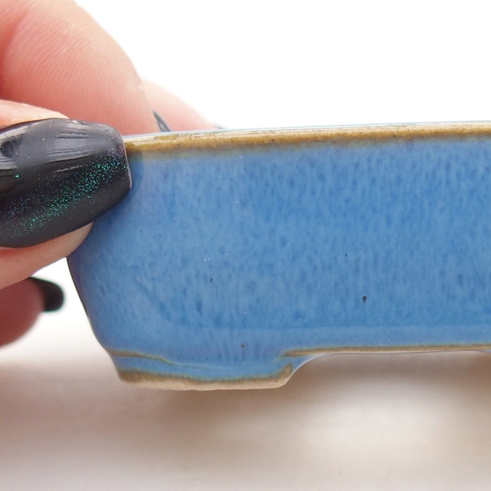 Mini miska do bonsai 7 x 6 x 2,5 cm, kolor niebieski