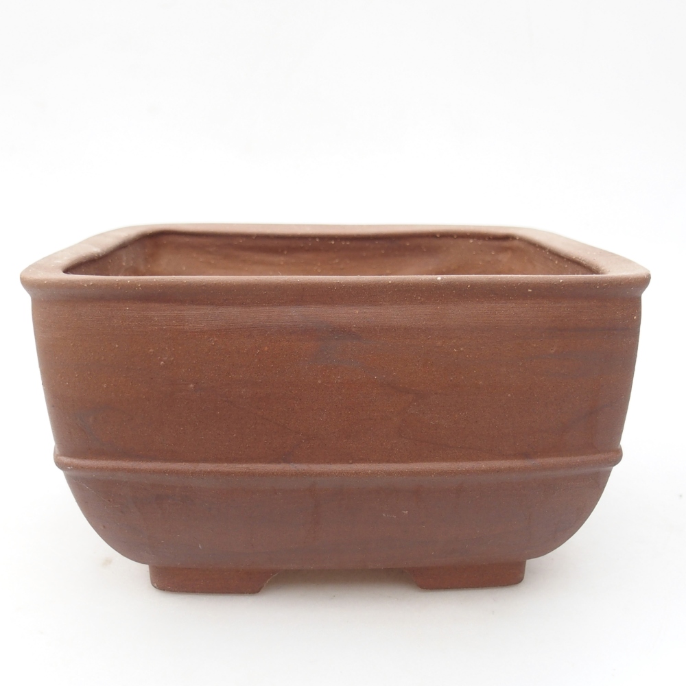 Ceramiczna miska do bonsai 16 x 16 x 9,5 cm, brązowa