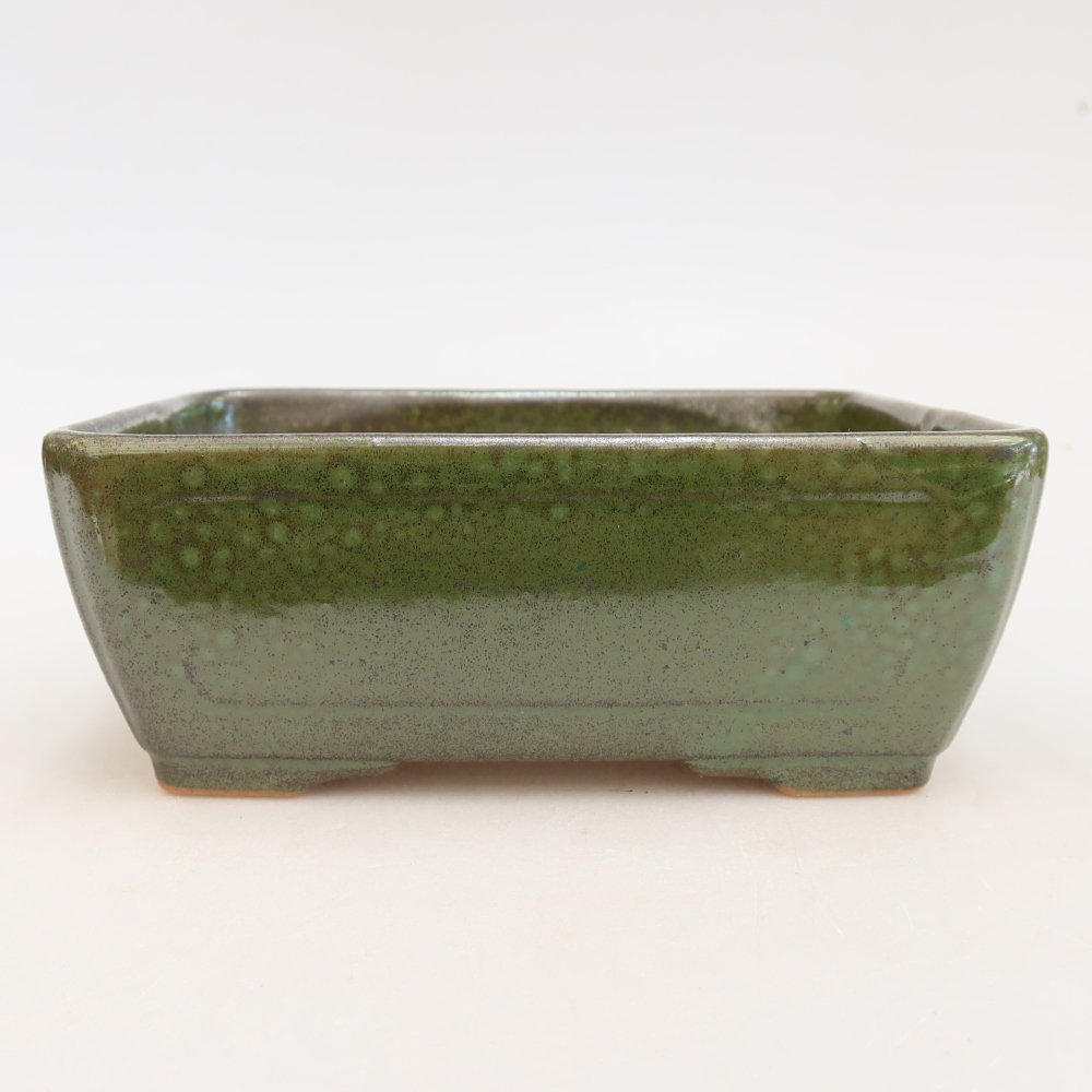 Ceramiczna miska do bonsai 16 x 12 x 6 cm, zielona