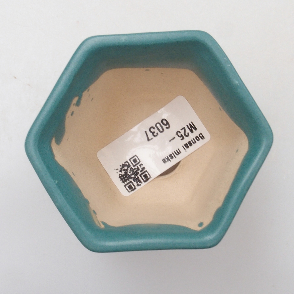 Ceramiczna miska bonsai 6,5 x 6,5 x 5 cm, kolor niebieski