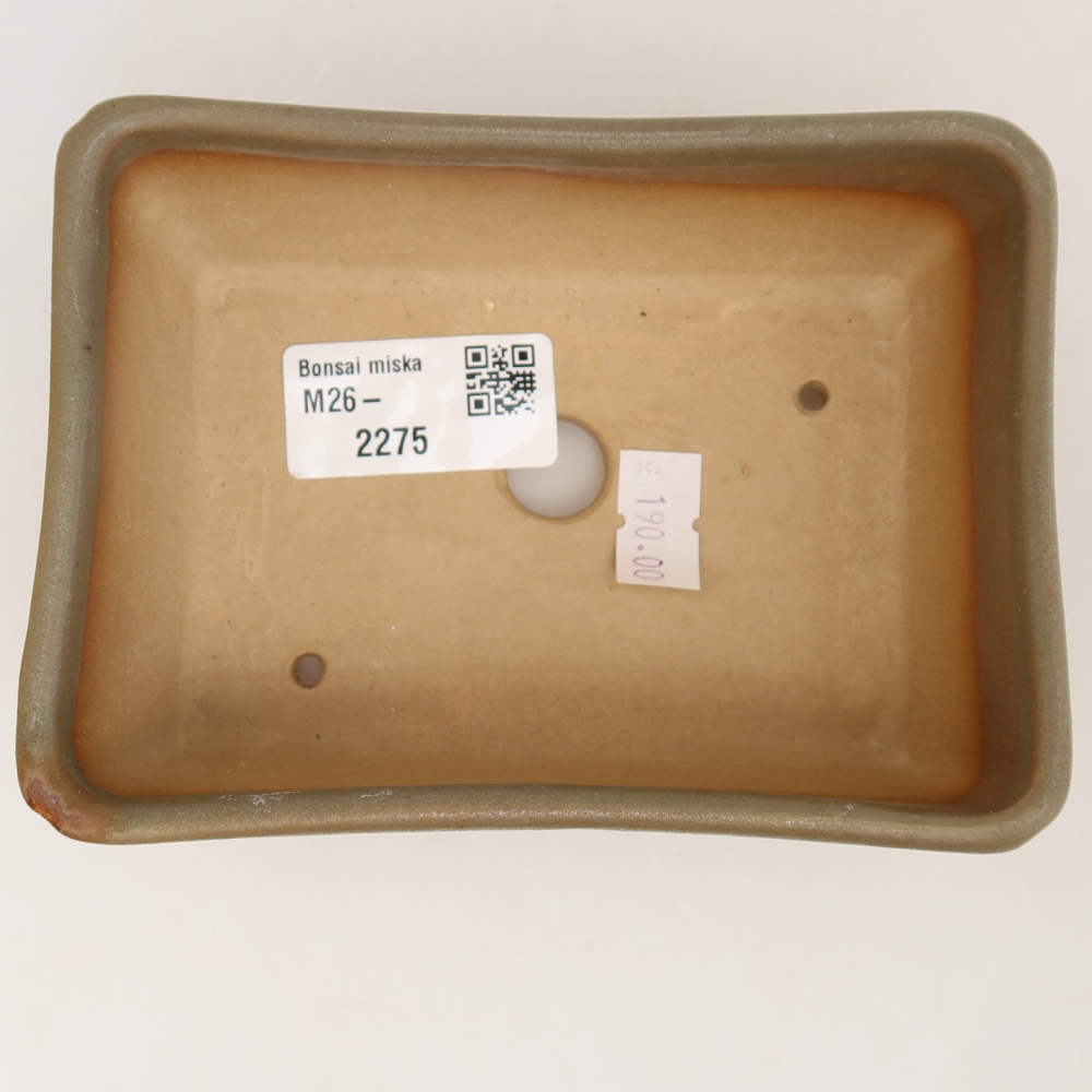 Ceramiczna miska do bonsai 13 x 9 x 5 cm, kolor szary