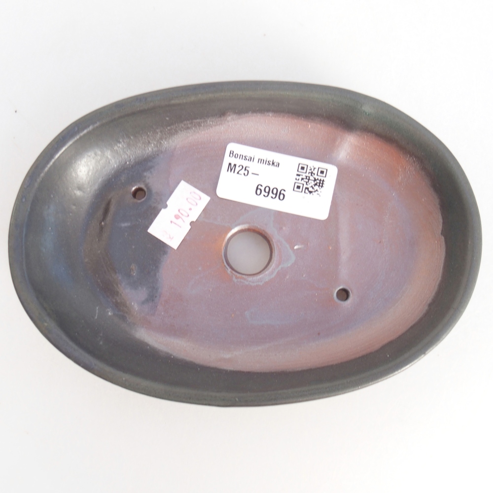 Ceramiczna miska do bonsai 15,5 x 11 x 2,5 cm, szara
