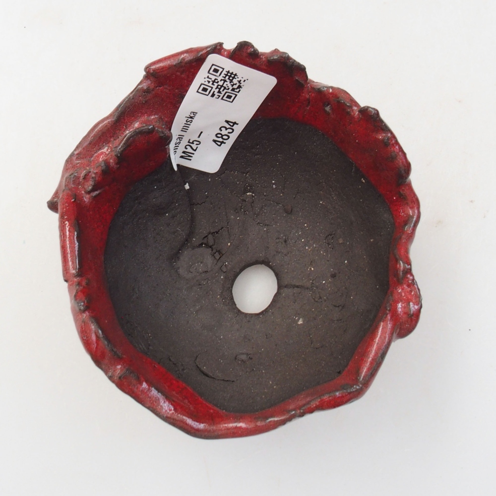 Muszla ceramiczna 9 x 8 x 5 cm, kolor czerwony