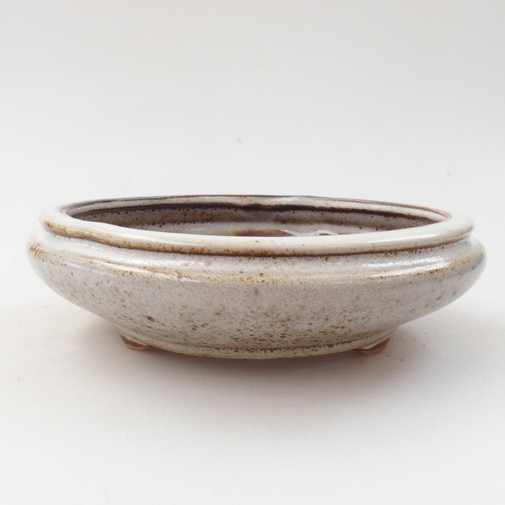 Ceramiczna miska bonsai 15,5 x 15,5 x 5 cm, kolor biały