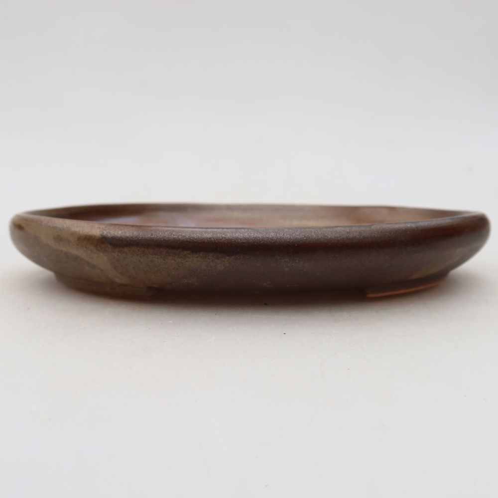 Ceramiczna miska do bonsai 17 x 12 x 2,5 cm, kolor brązowy