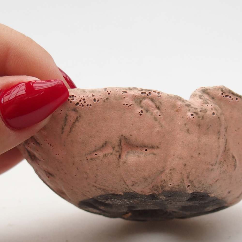 Ceramiczna muszla 9 x 7,5 x 4 cm, kolor różowy