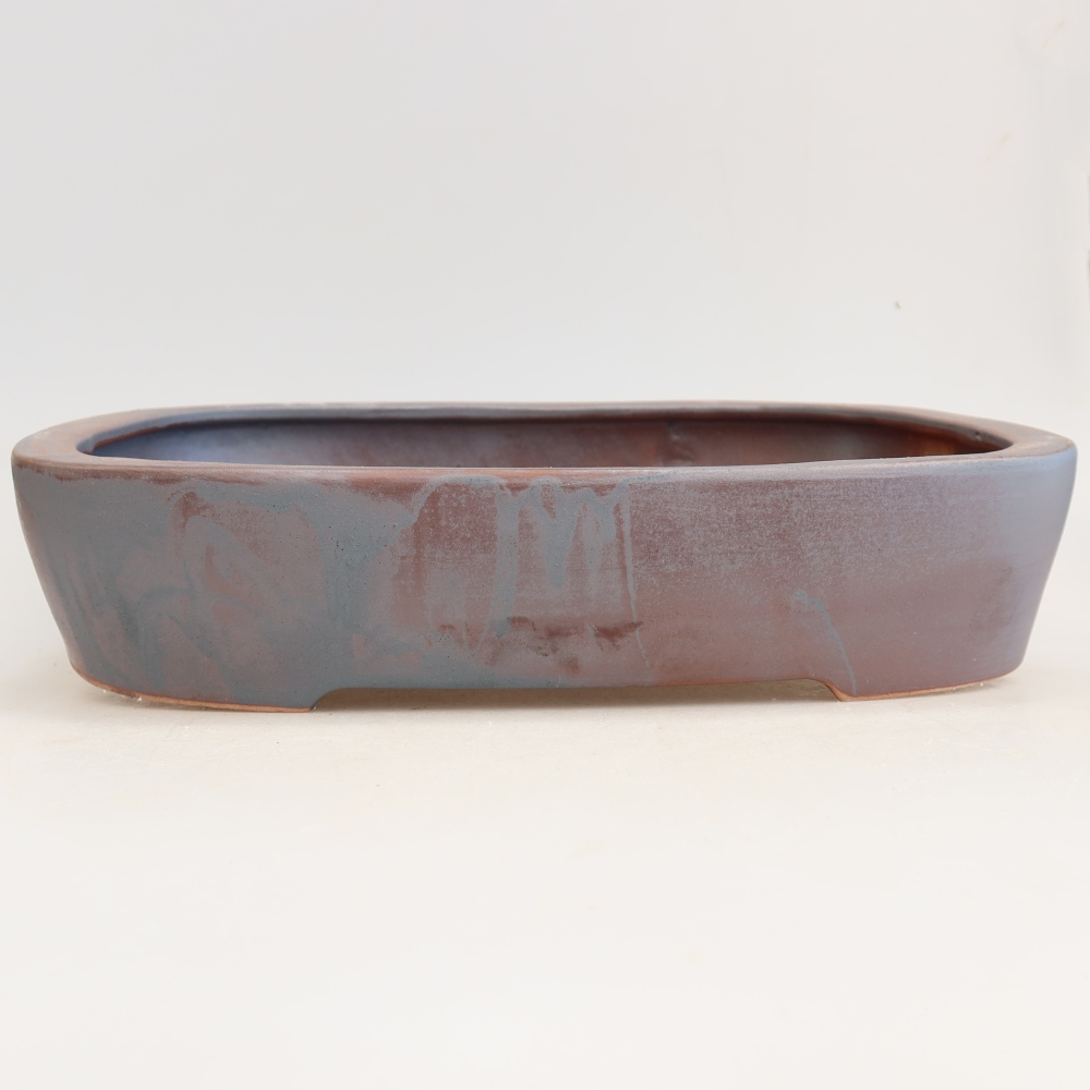 Ceramiczna miska na bonsai 32 x 24,5 x 6,5 cm, kolor metaliczny