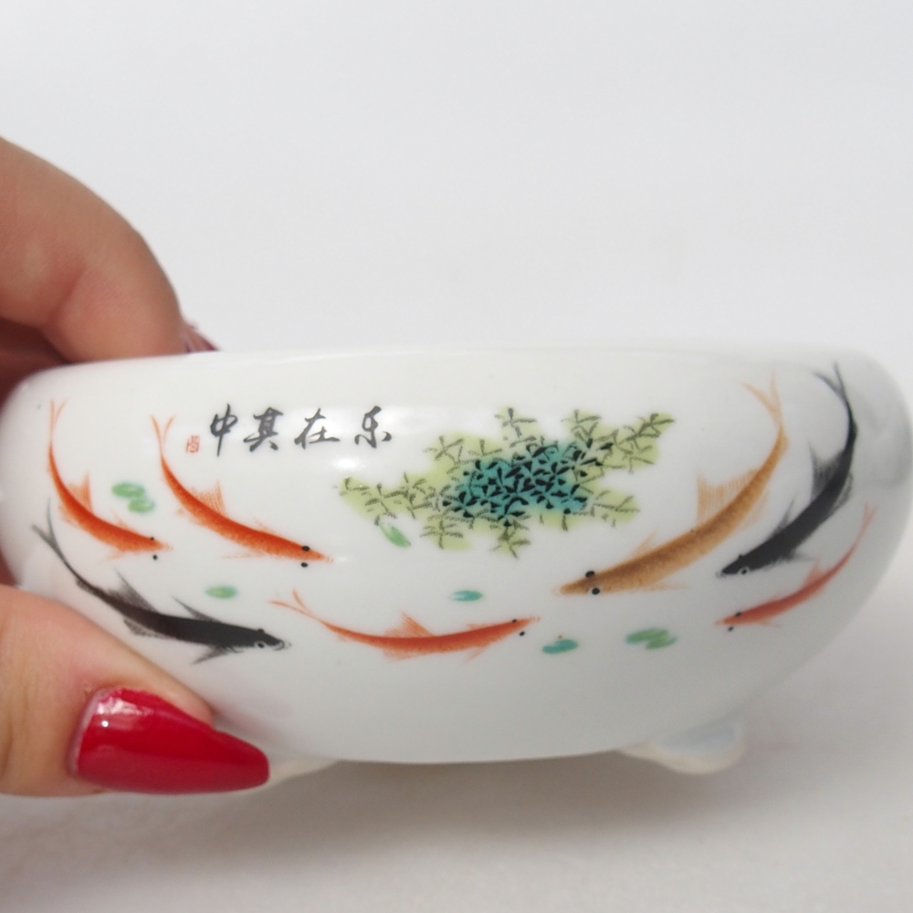 Ceramiczna miska do bonsai 10 x 10 x 5 cm, kolor biały