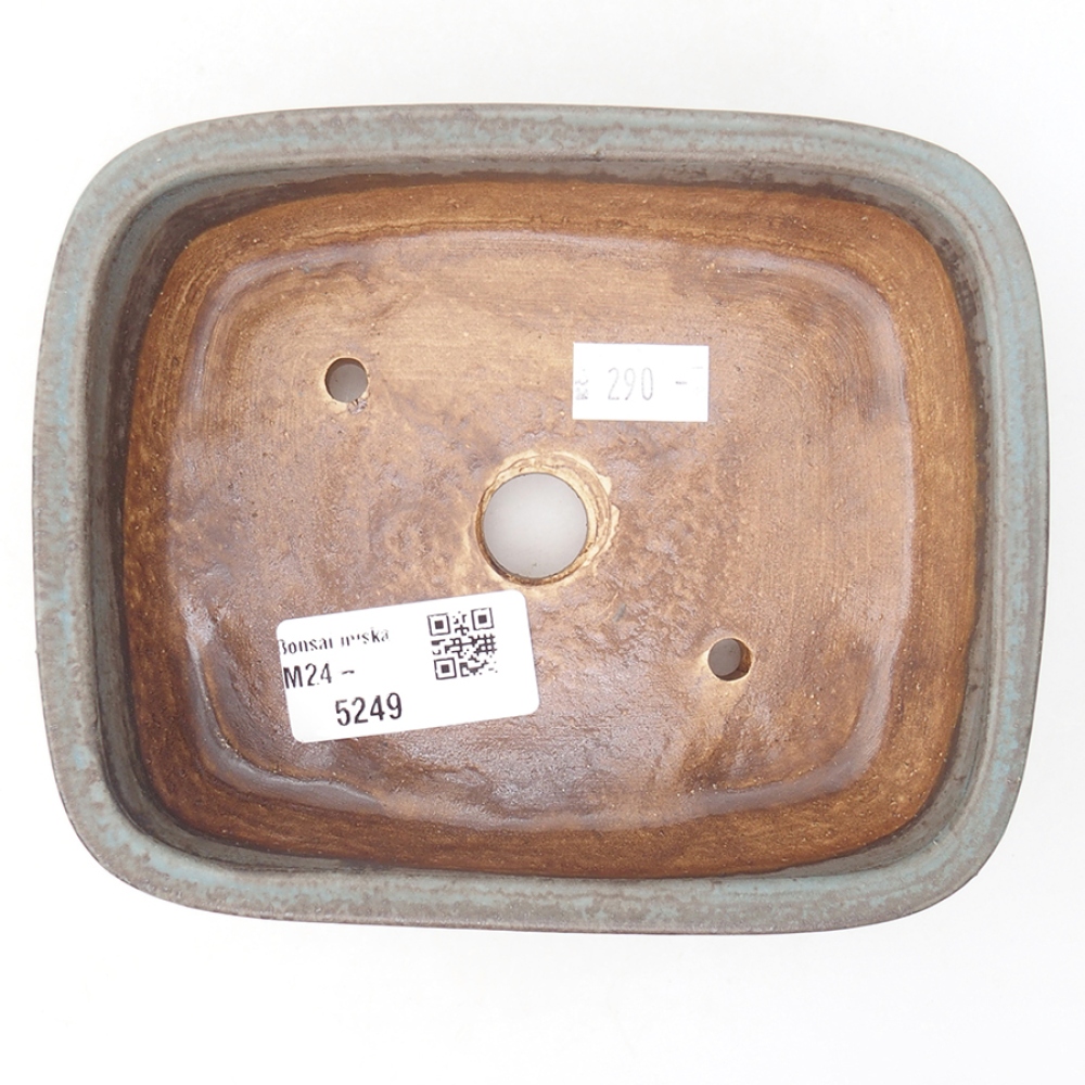 Ceramiczna miska do bonsai 14,5 x 11,5 x 4 cm, kolor niebieski
