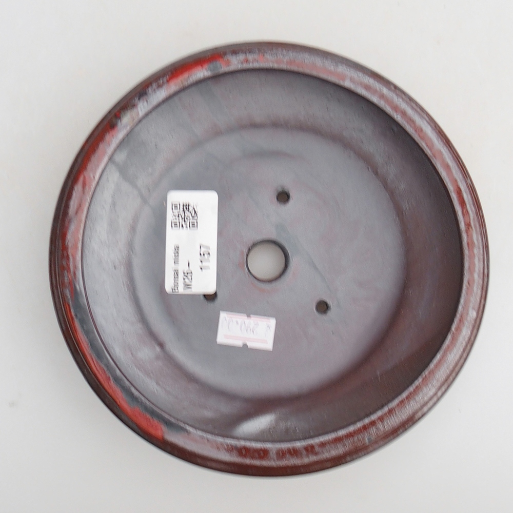 Ceramiczna miska do bonsai 15 x 15 x 4,5 cm, kolor czerwony