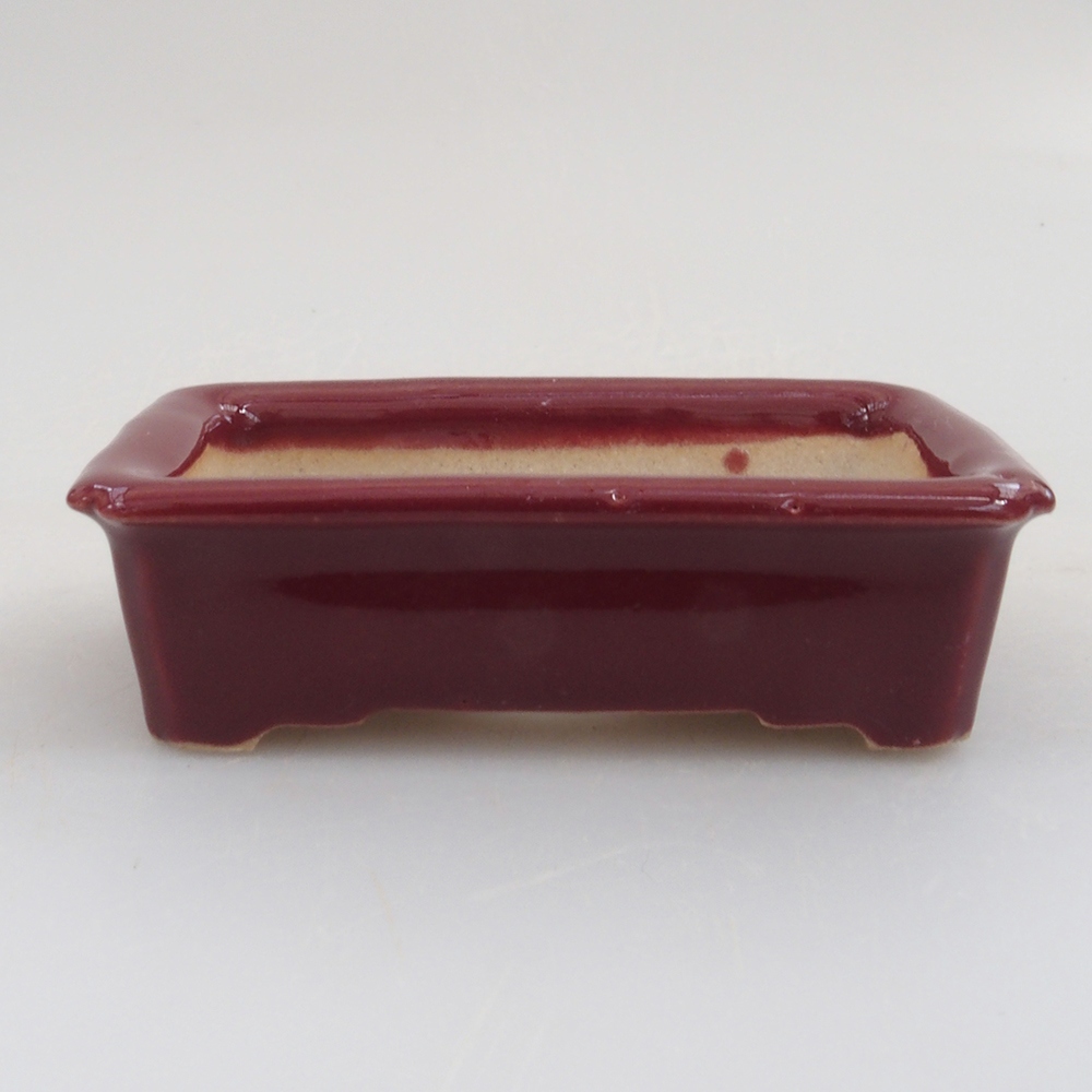 Mini miska bonsai 7 x 4,5 x 2 cm, kolor bordowy