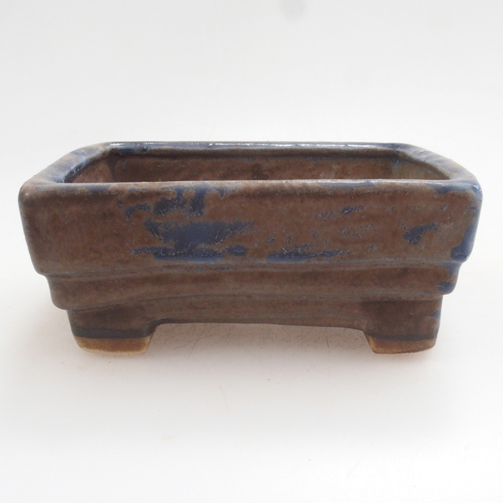 Ceramiczna miska do bonsai 9 x 7,5 x 3,5 cm, kolor niebieski