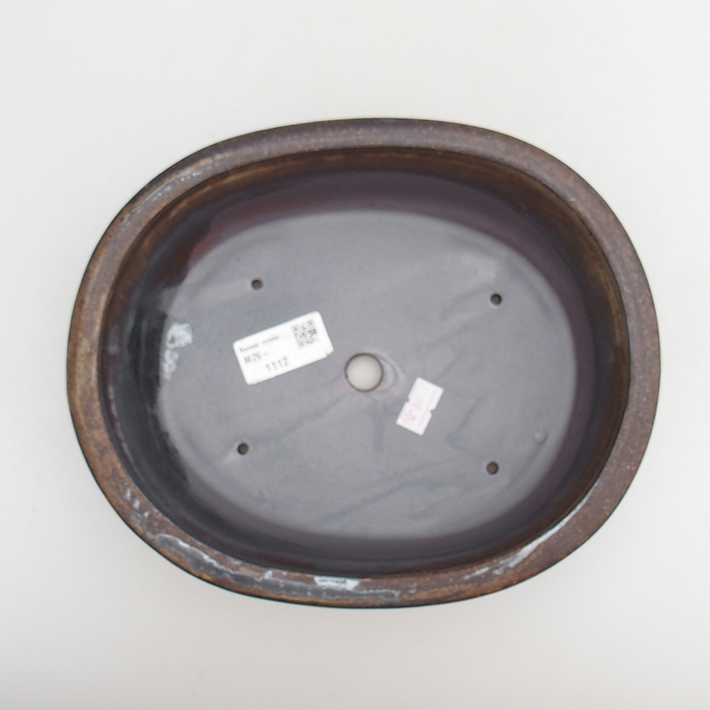 Ceramiczna miska na bonsai 23 x 19 x 7 cm, kolor metaliczny