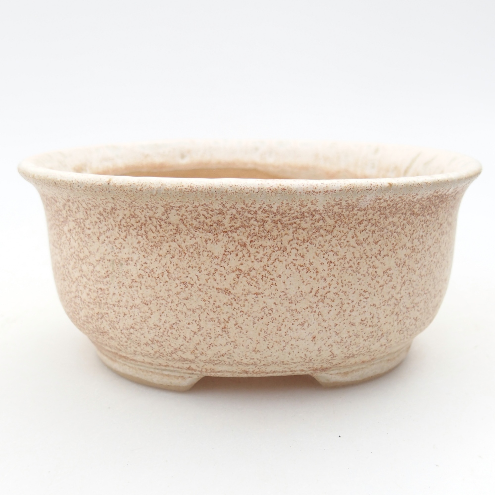 Ceramiczna miska do bonsai 12 x 10 x 5,5 cm, kolor beżowy