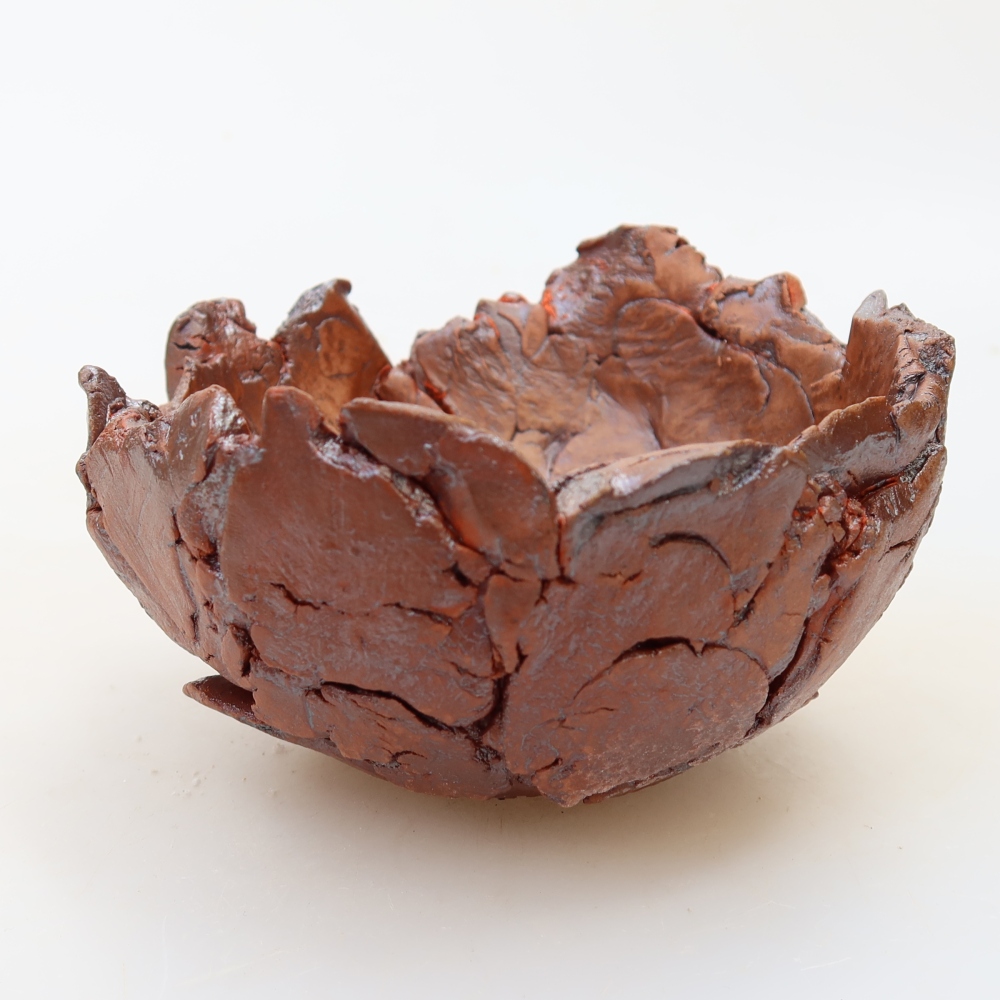 Ceramiczna skorupka 11 x 11 x 7 cm, kolor brązowy