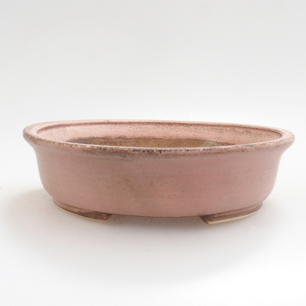 Ceramiczna miska do bonsai 15 x 14 x 4 cm, kolor różowy