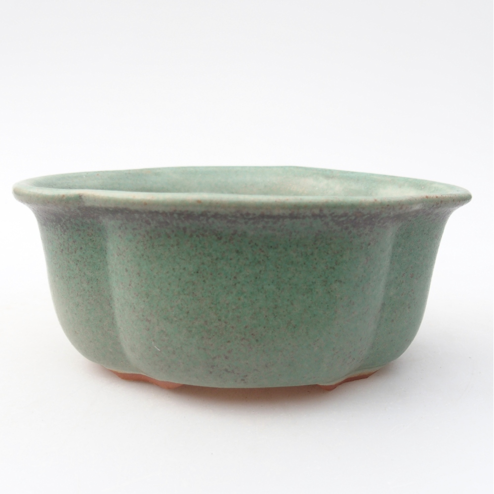 Ceramiczna miska do bonsai 13,5 x 11 x 5,5 cm, zielona