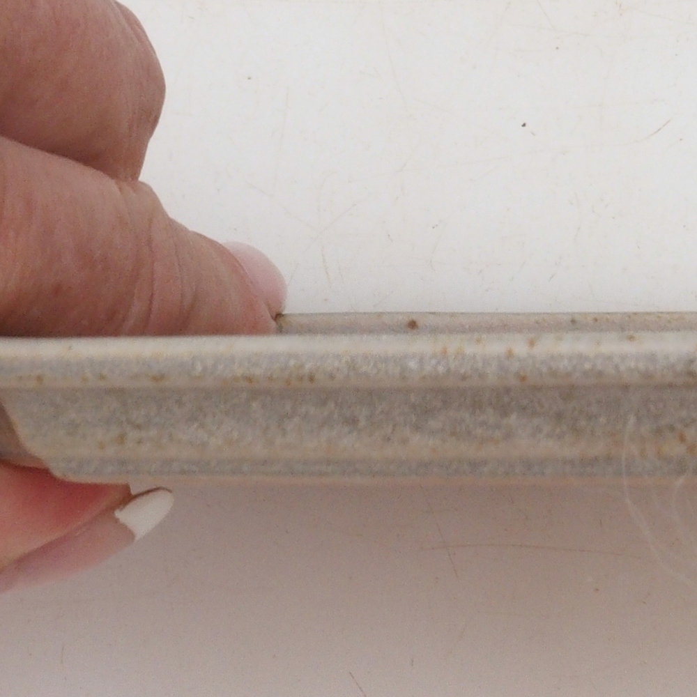 Ceramiczny spodek H01 - 11,5 x 8 x 0,5 cm - beżowy