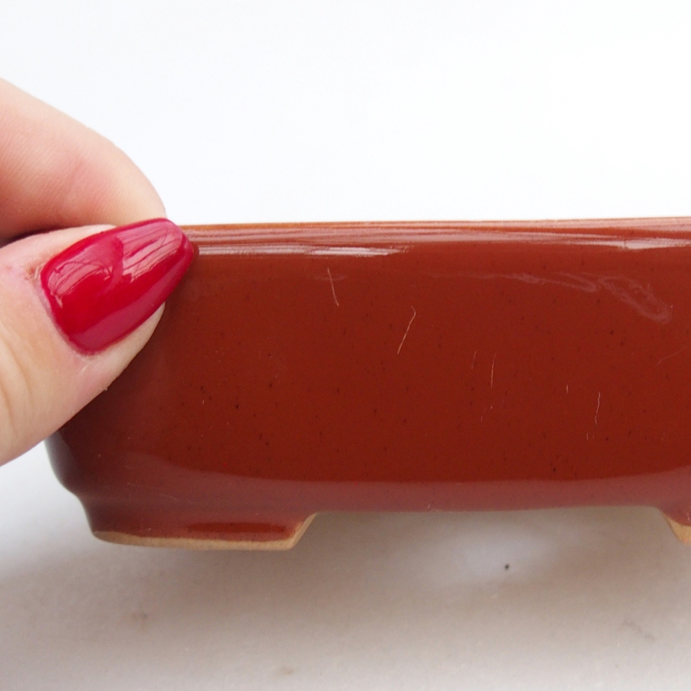 Ceramiczna miska do bonsai 12 x 10 x 4 cm, brązowa