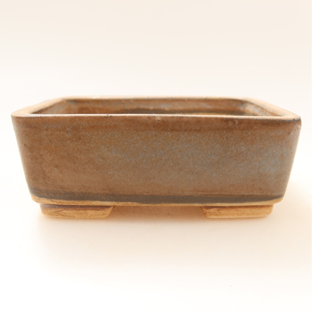Ceramiczna miseczka do bonsai 10 x 8 x 3,5 cm, kolor brązowy