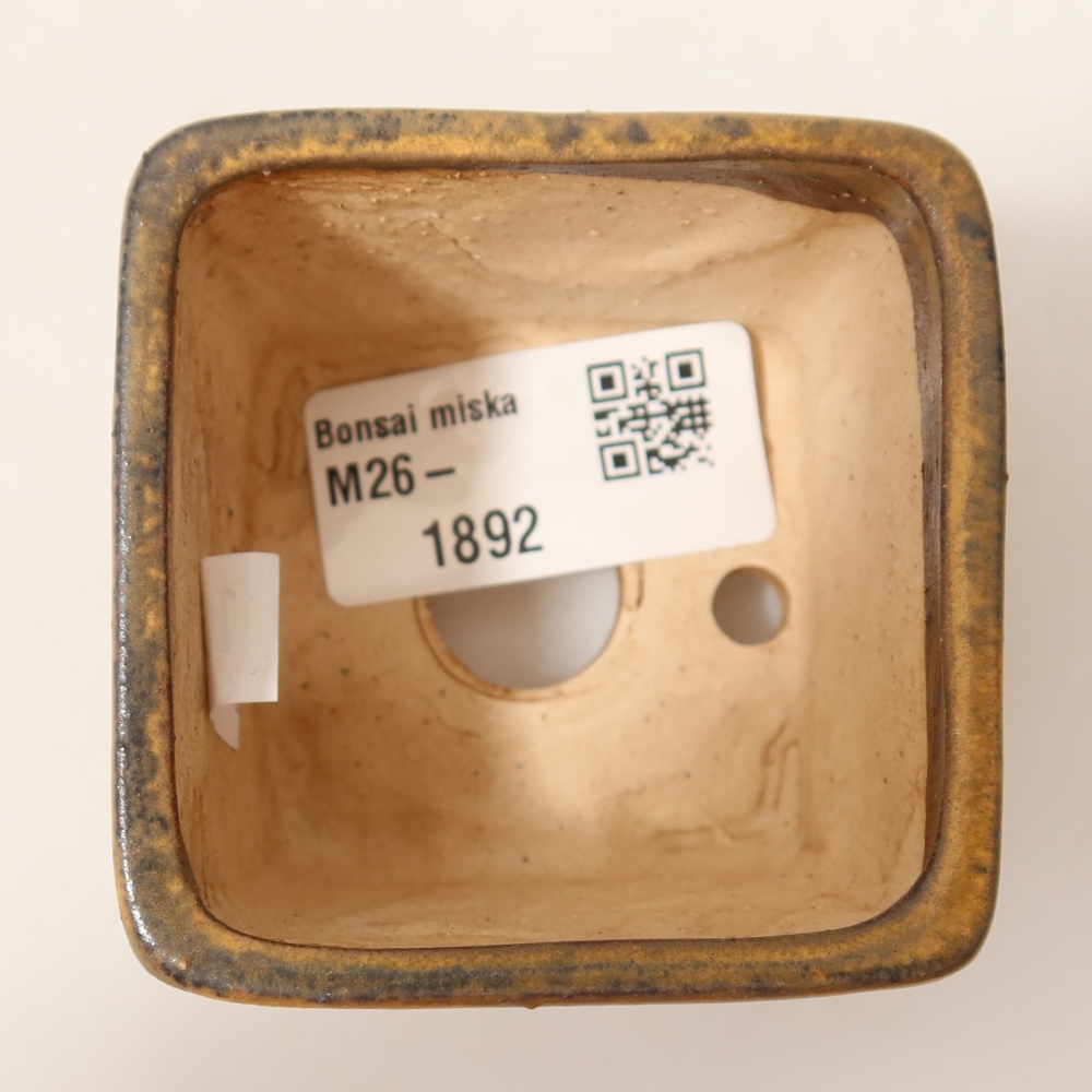 Ceramiczna miska do bonsai 6 x 6 x 5 cm, kolor niebieski
