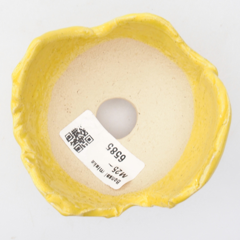 Ceramiczna skorupa 8,5 x 8,5 x 6 cm, żółta