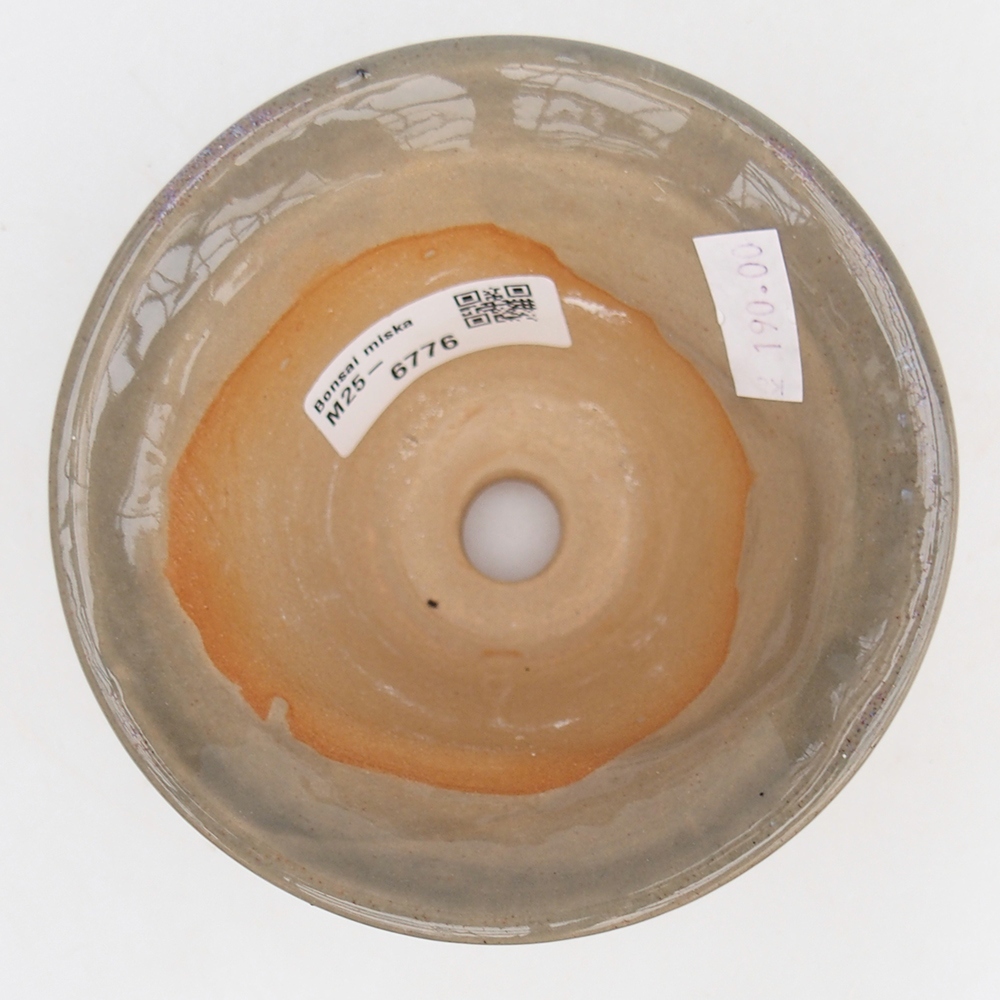 Ceramiczna miska do bonsai 10,5 x 10,5 x 7 cm, szara