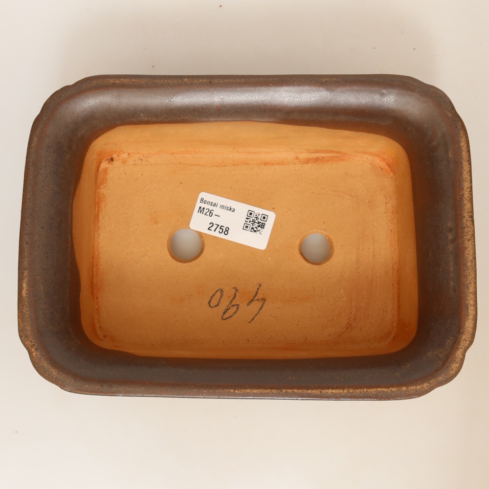 Miska ceramiczna  20 x 15,5 x 5,5 cm, kolor brązowy