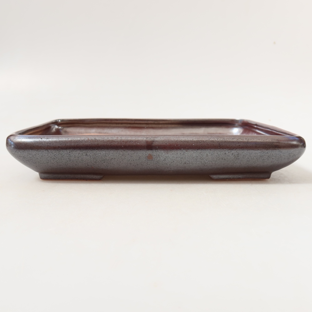 Ceramiczna miska na bonsai 24 x 17,5 x 4 cm, kolor metaliczny