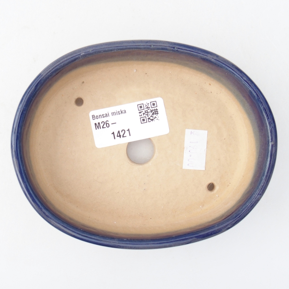 Ceramiczna miska do bonsai 12,5 x 10 x 3,5 cm, kolor niebieski