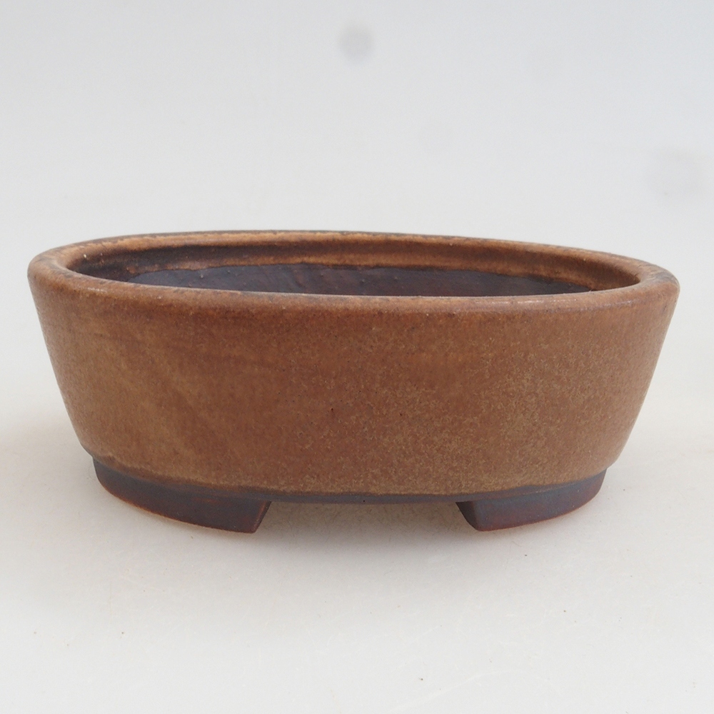 Ceramiczna miska do bonsai 9,5 x 8 x 3 cm, kolor brązowy
