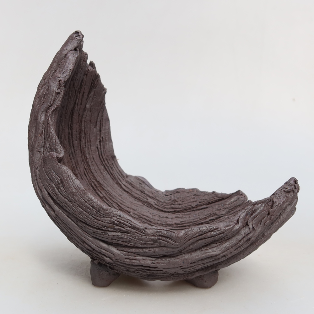 Ceramiczna skorupa  13,5 x 11 x 13,5 cm, kolor brązowy