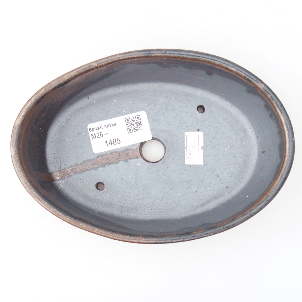 Ceramiczna miska do bonsai 16,5 x 11,5 x 4,5 cm, brązowa