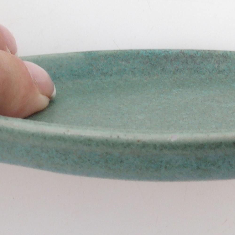 Ceramiczna miska H05 -11 x 8,5 x 1 cm - zielona