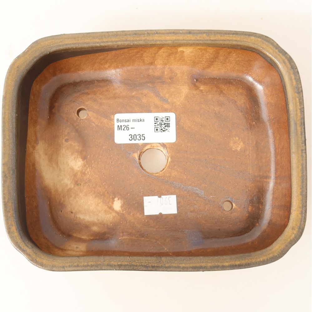 Ceramiczna miska do bonsai 18 x 14 x 4,5 cm, kolor brązowy