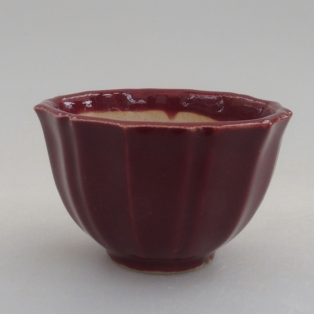 Mini miska bonsai 5 x 5 x 3 cm, kolor bordowy