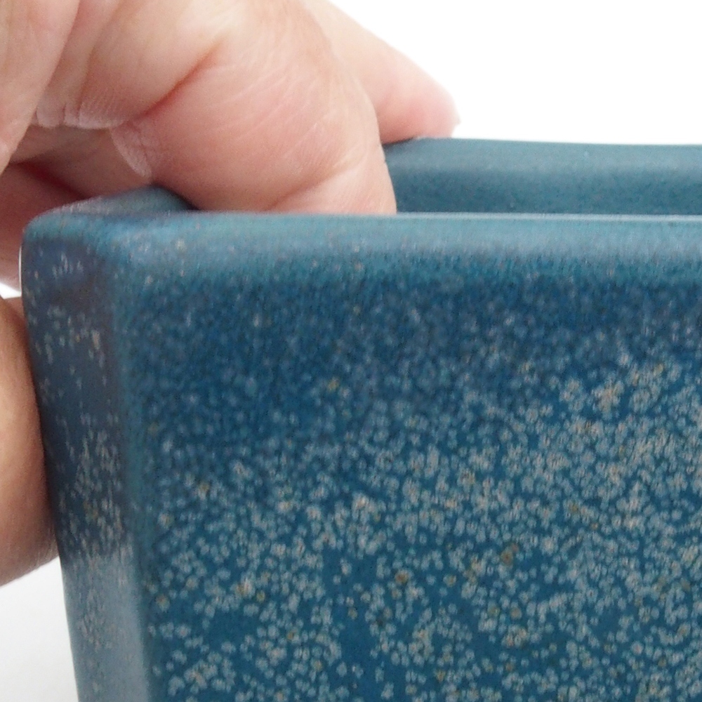 Ceramiczna miska bonsai 9,5 x 9,5 x 7 cm, kolor niebieski