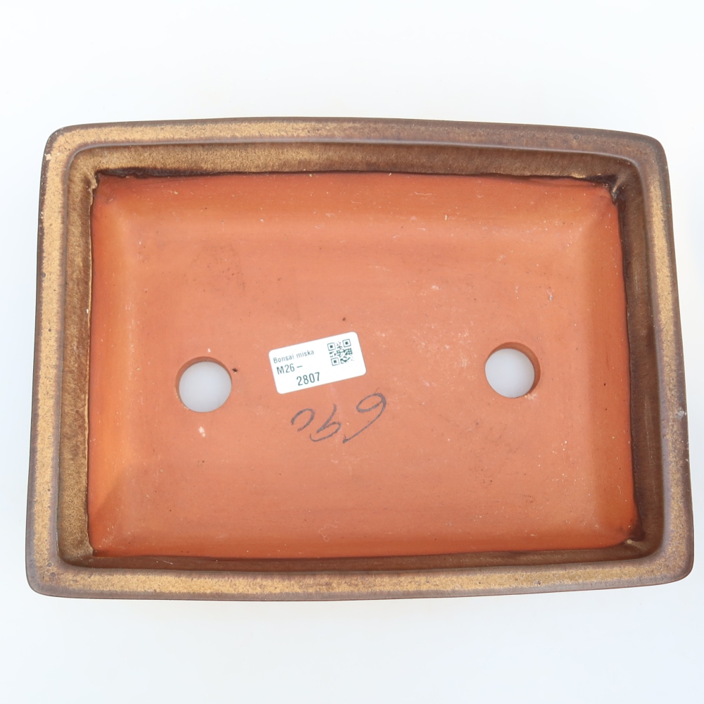 Ceramiczna miska  25,5 x 19 x 6,5 cm, kolor brązowy