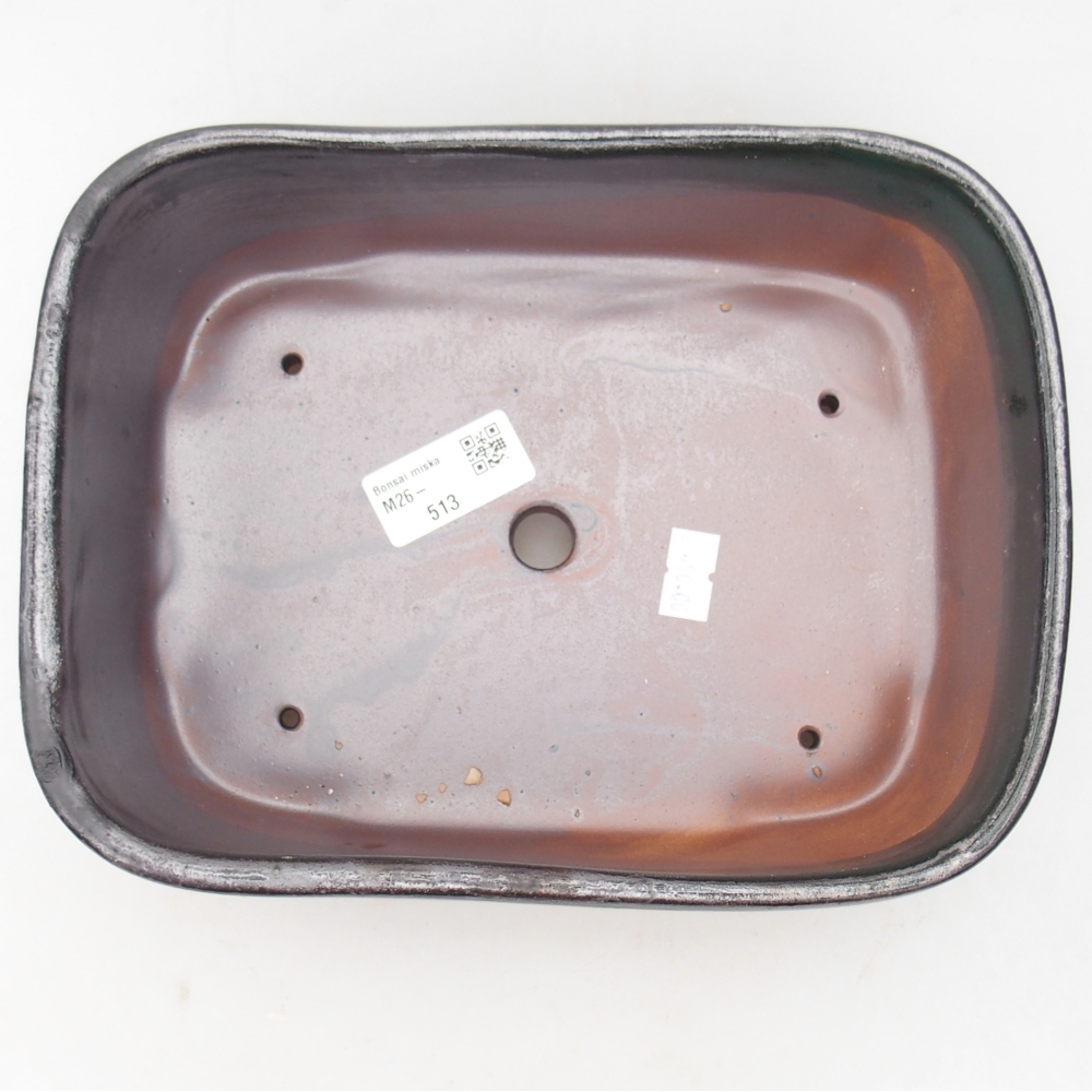 Ceramiczna miska na bonsai 23 x 17 x 7,5 cm, zielona