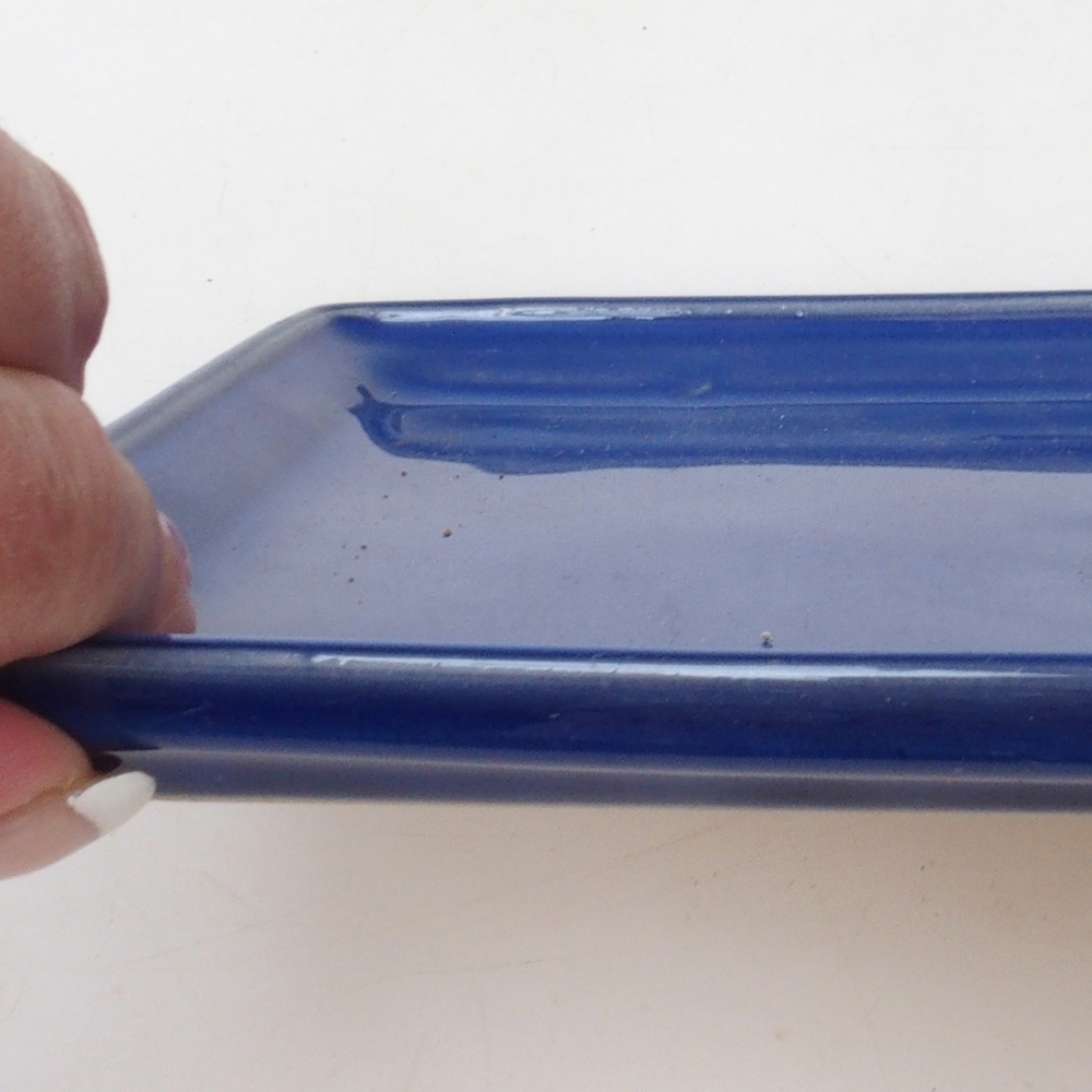 Bonsai bowl prostokątny 19,5 x 14 x 1,5 cm - niebieski