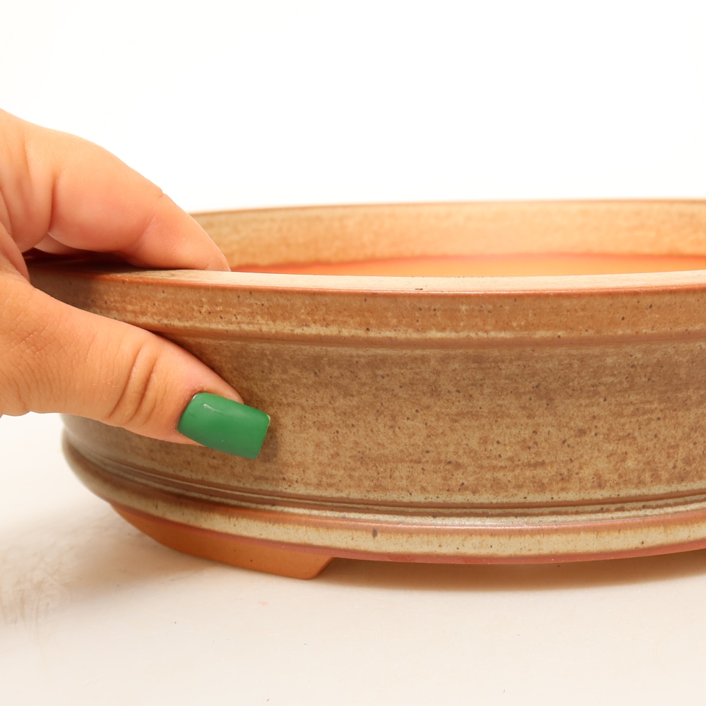 Ceramiczna miska  31 x 31 x 7 cm, kolor brązowy