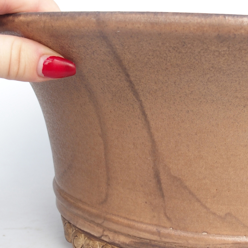 Ceramiczna miska do bonsai 31,5 x 31,5 x 14 cm, różowa