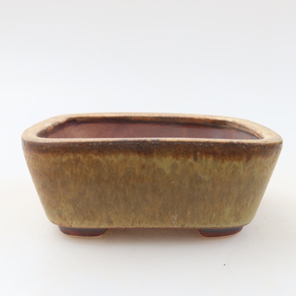 Ceramiczna miseczka do bonsai 10 x 8,5 x 4 cm, kolor zielony