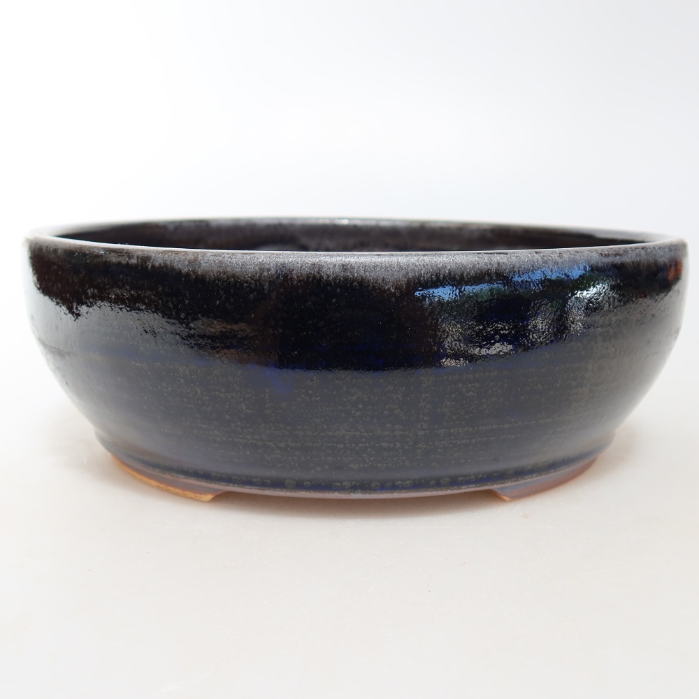 Ceramiczna miska do bonsai 19 x 19 x 7 cm, kolor szary