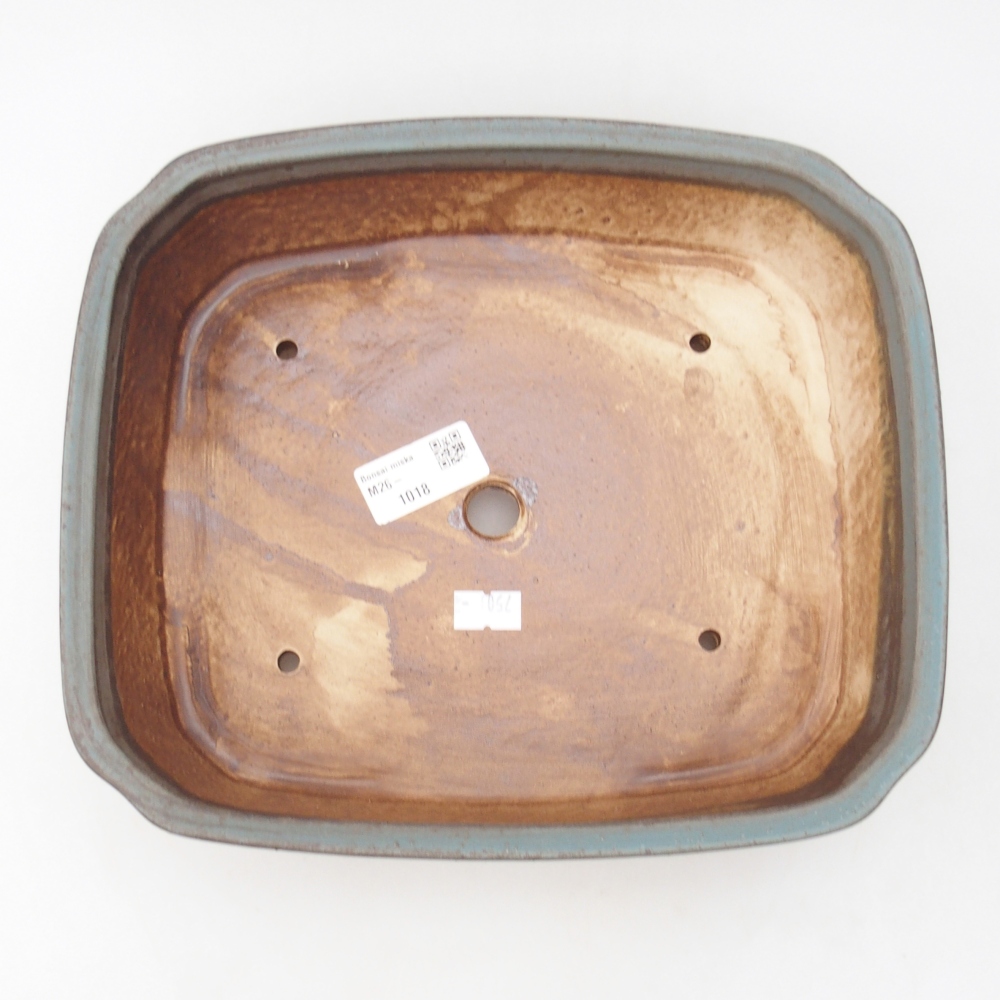 Ceramiczna miska bonsai 25 x 21,5 x 6,5 cm, kolor niebieski